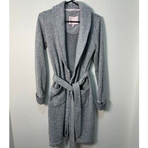 Victorias Secret Womens Shawl Collar Robe Gray Heathered Size XS TP